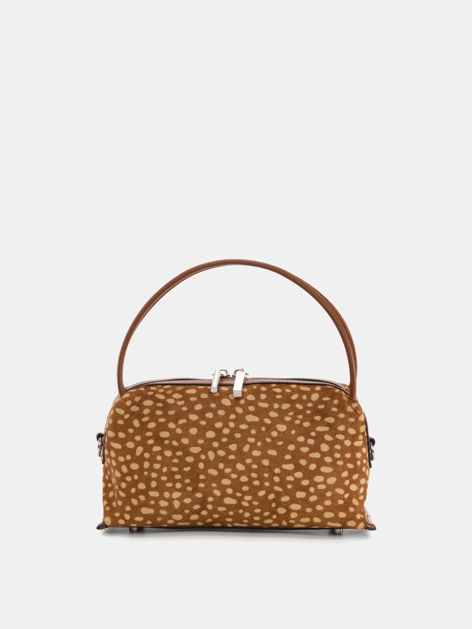Fawn-spotted hair-on Cadence Box Bag front view