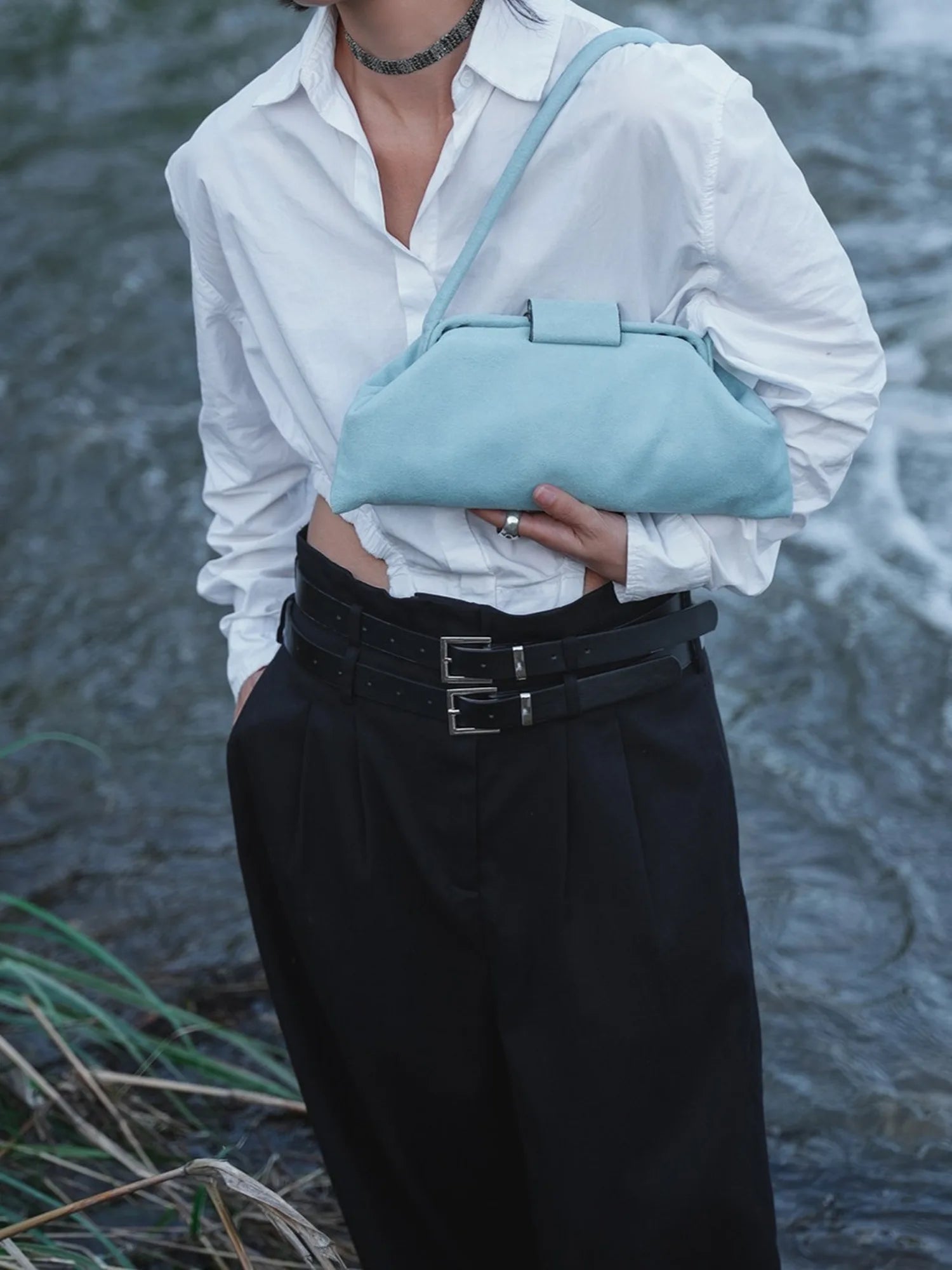 The Plush Baguette · Powder Blue