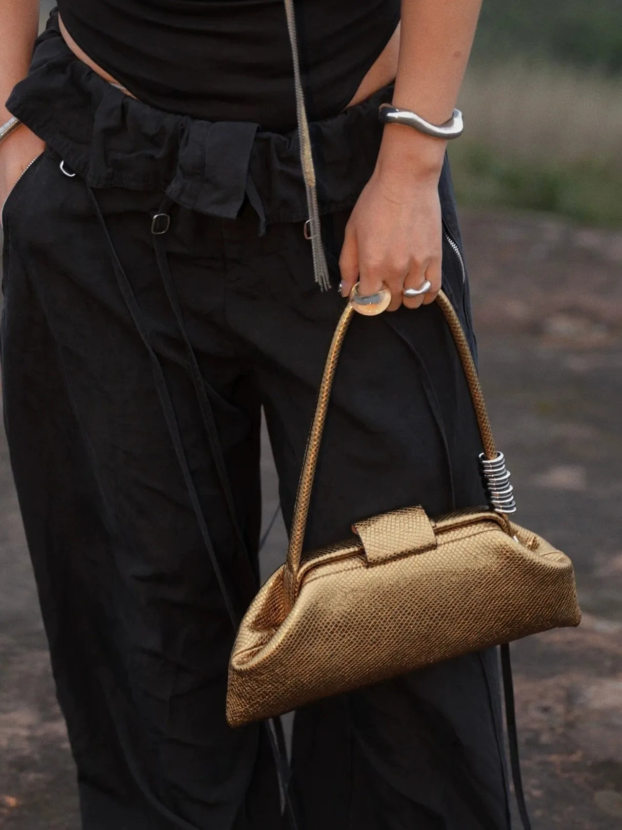 The Ring Baguette · Gold Snake