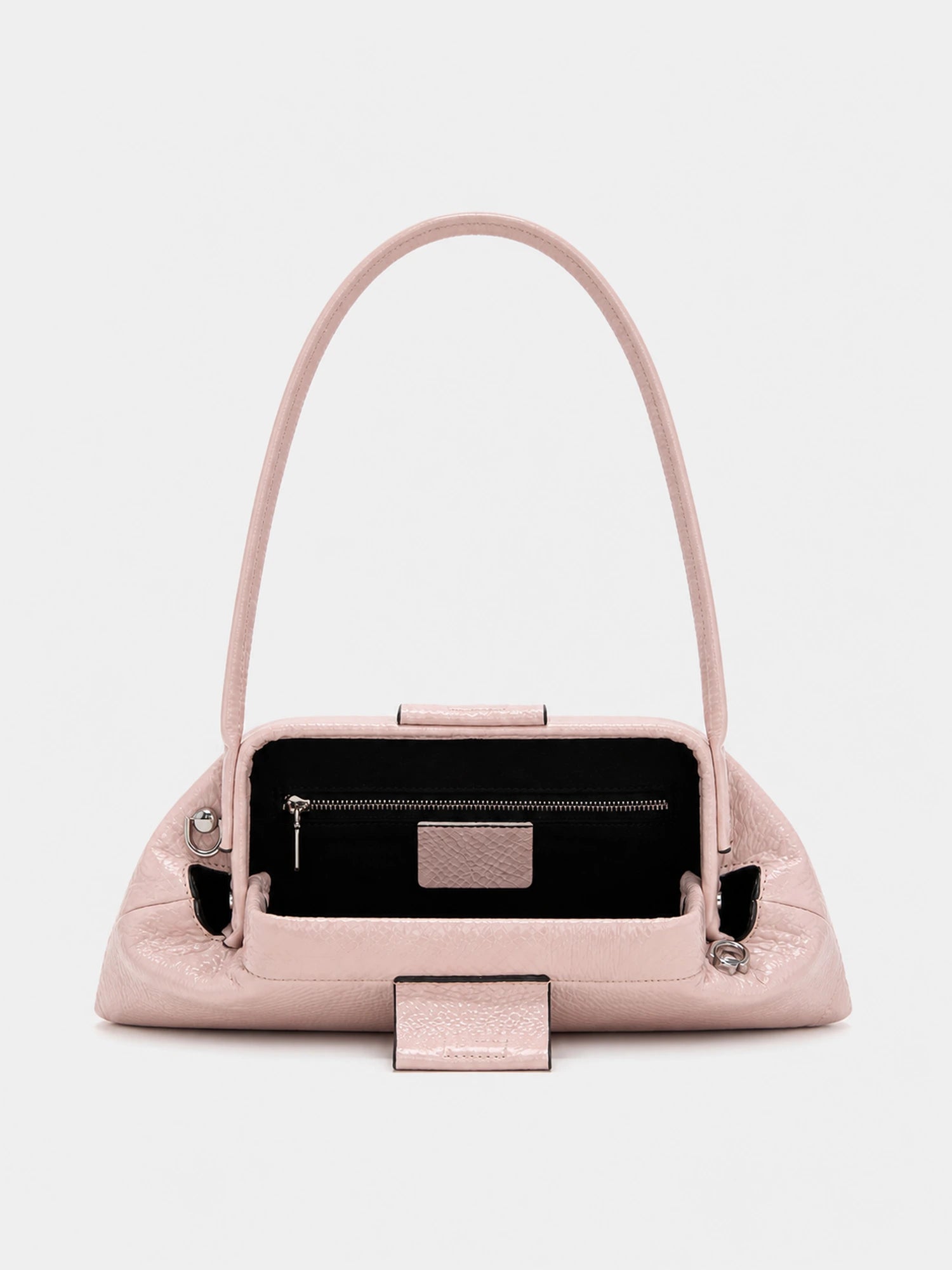 The Longline Baguette · Blush Pink Snake