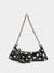 The Pulse Tassel Chain Bag - Black & White Polka Dot