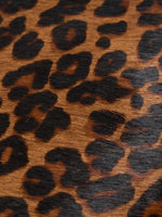 Close-up of burnished leopard hair-on hide texture