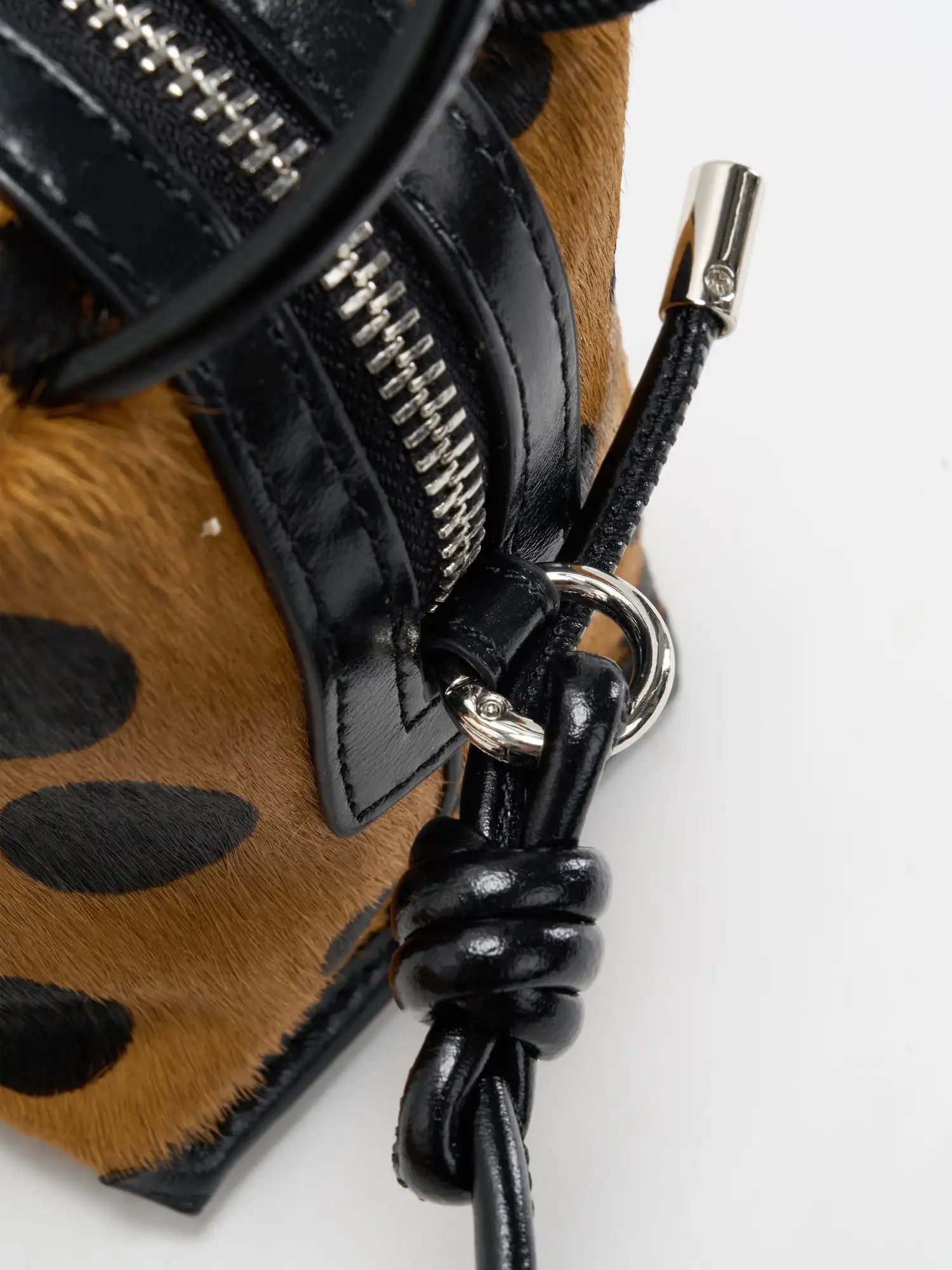 Polished silver-tone strap hardware