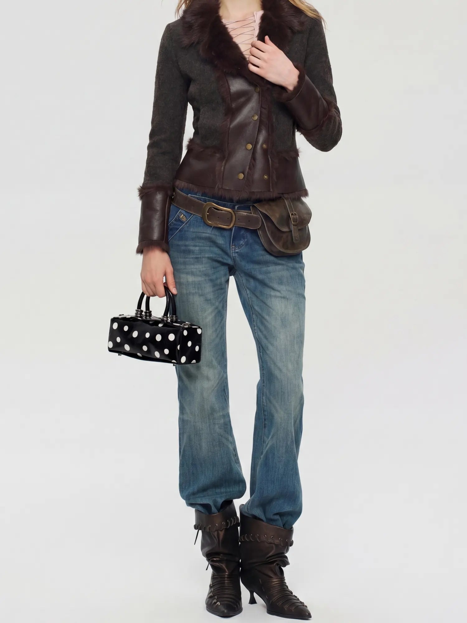 The Bar Structured Baguette · Black Polka Dot