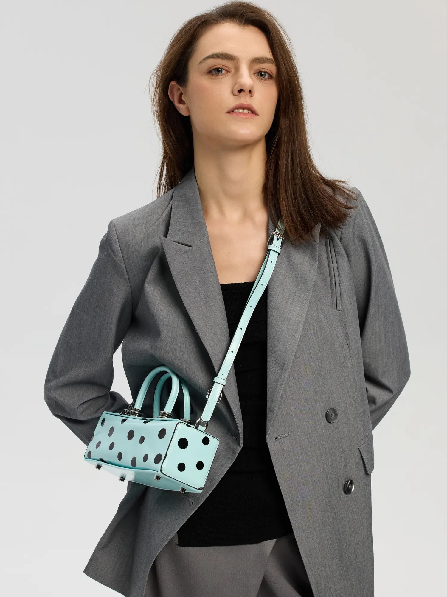 The Bar Structured Baguette · Mint Polka Dot