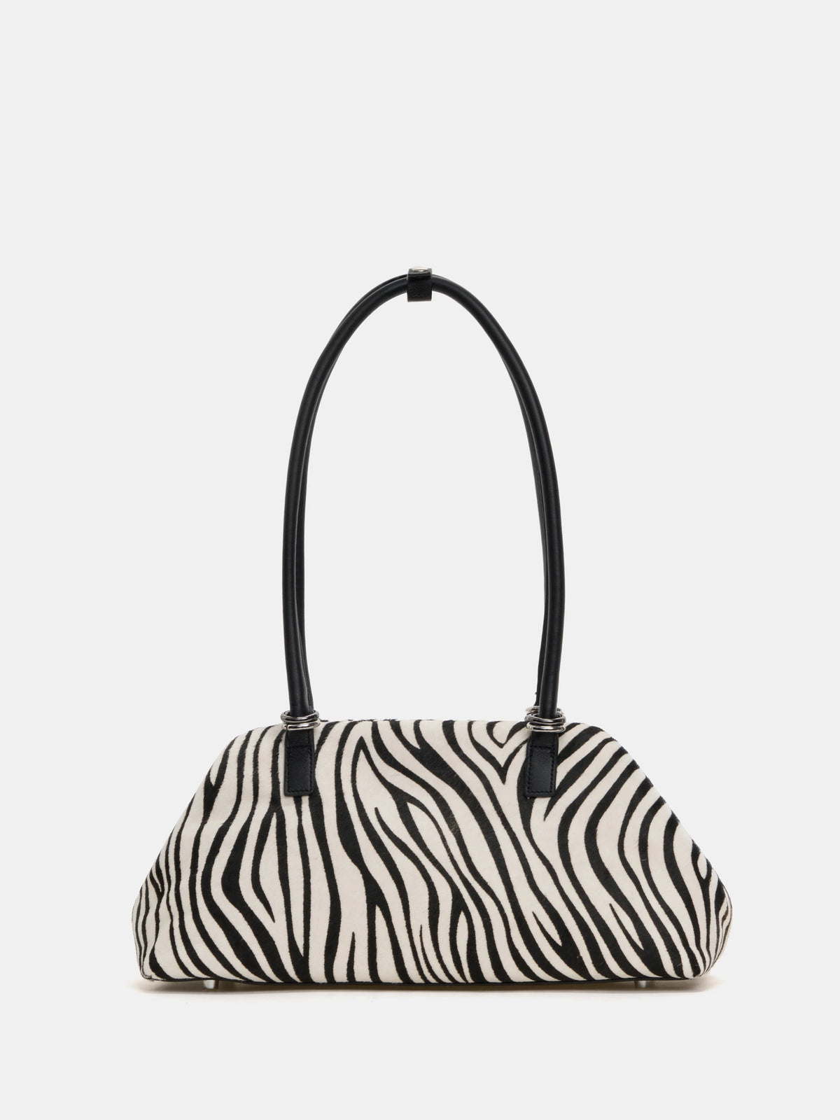 Zebra hair-on shoulder bag rear three-quarter view