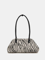 Zebra hair-on shoulder bag rear three-quarter view