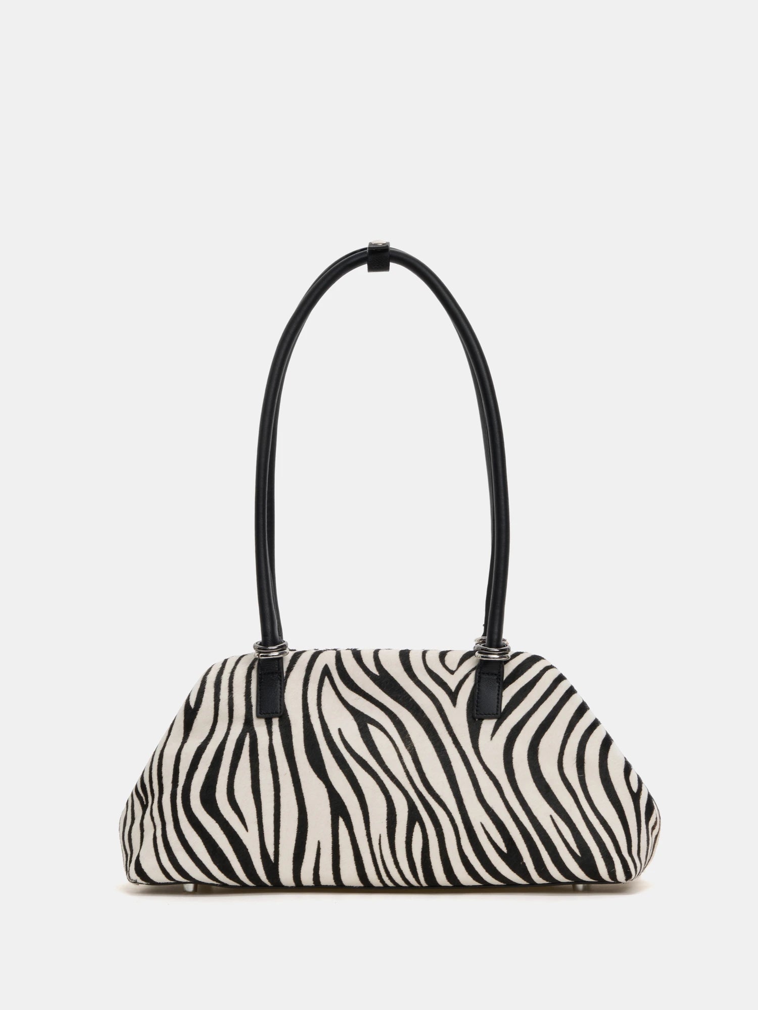 Zebra hair-on shoulder bag rear three-quarter view