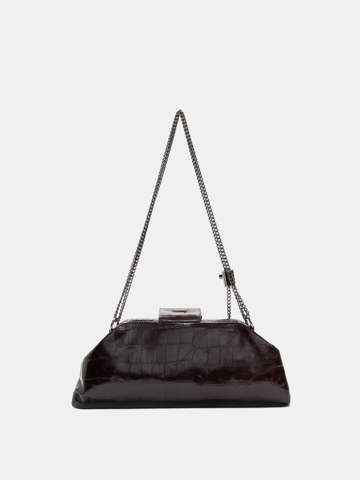 The Planet Chain Baguette - Burgundy Croc
