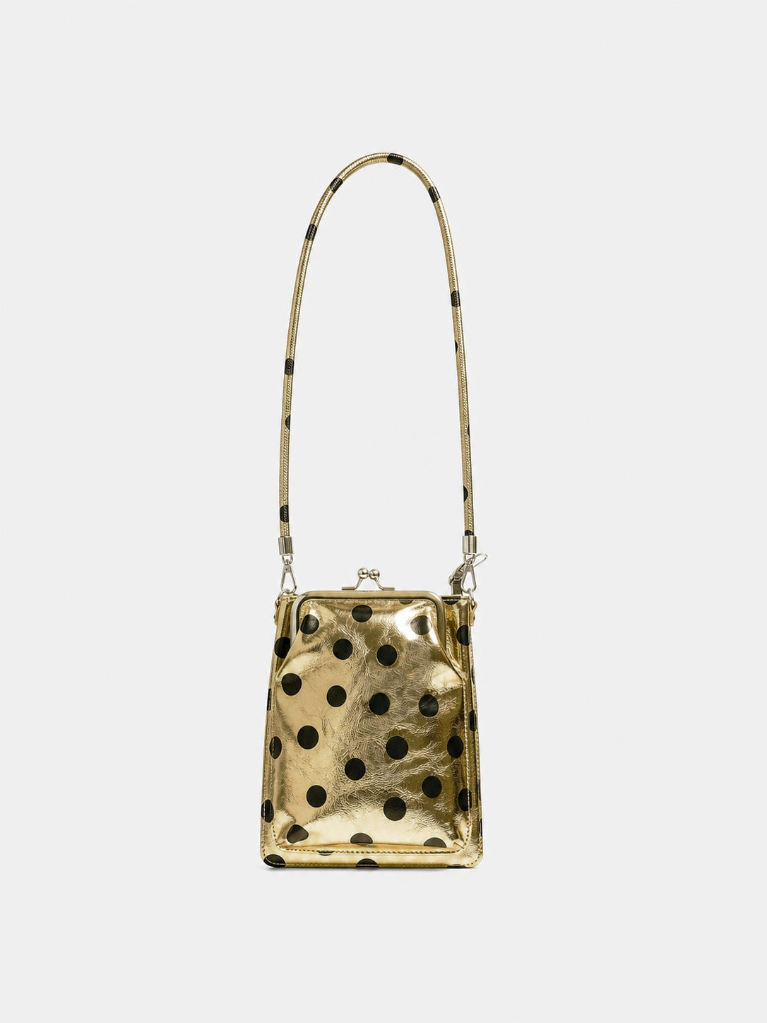 The Neo-Vintage Kiss-Lock Bag · Gold Polka Dot