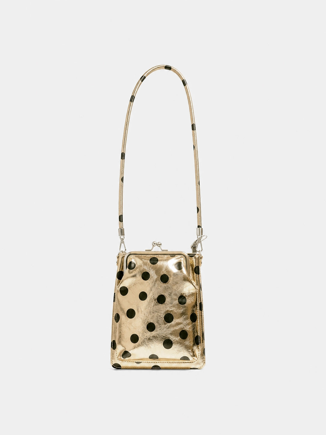The Neo-Vintage Kiss-Lock Bag · Gold Polka Dot