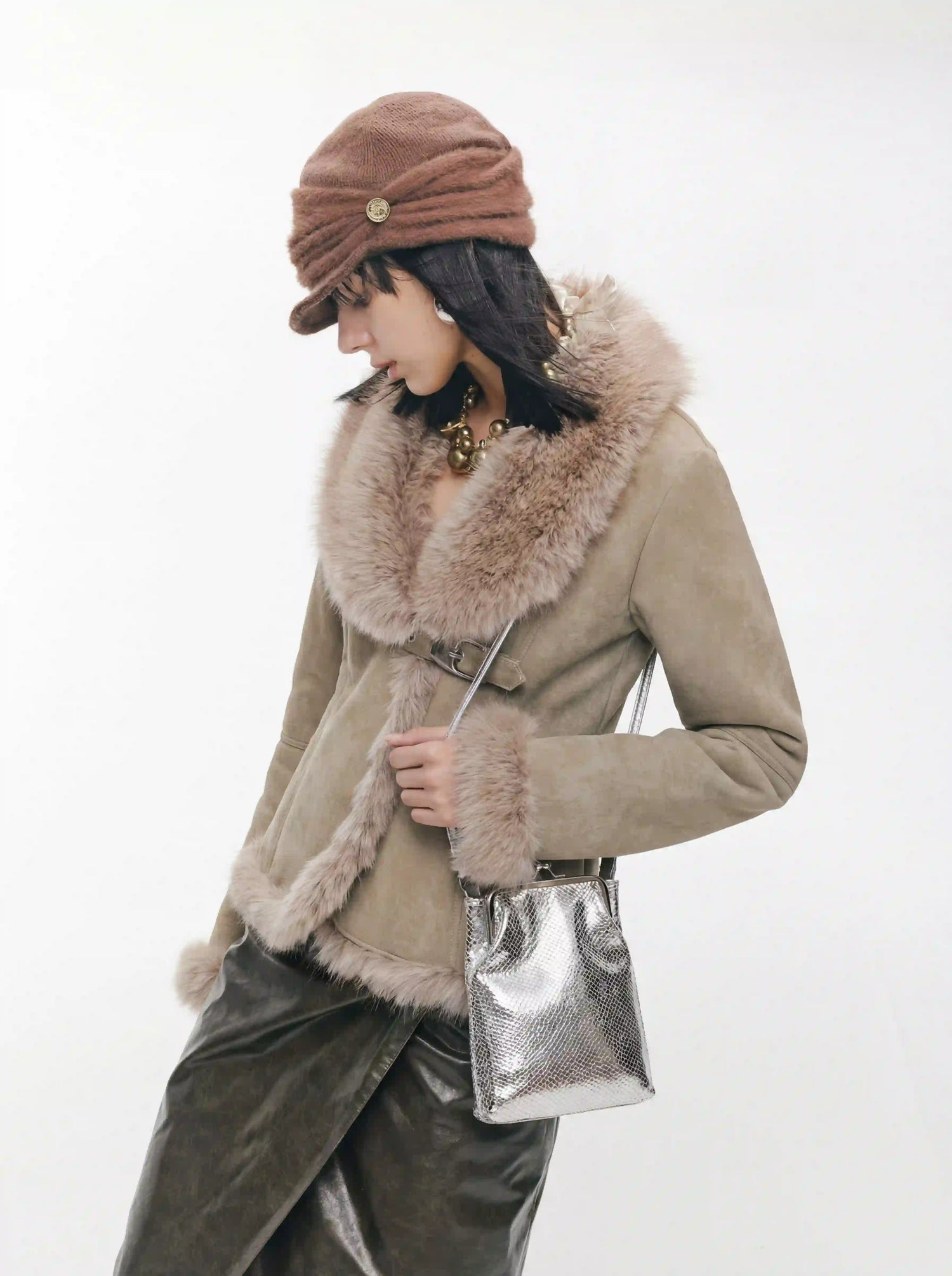 The Neo-Vintage Kiss-Lock Bag · Liquid Silver Snake