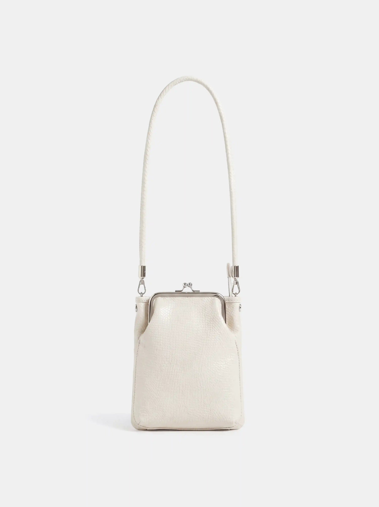 The Neo-Vintage Kiss-Lock Bag · Pearl White Snake