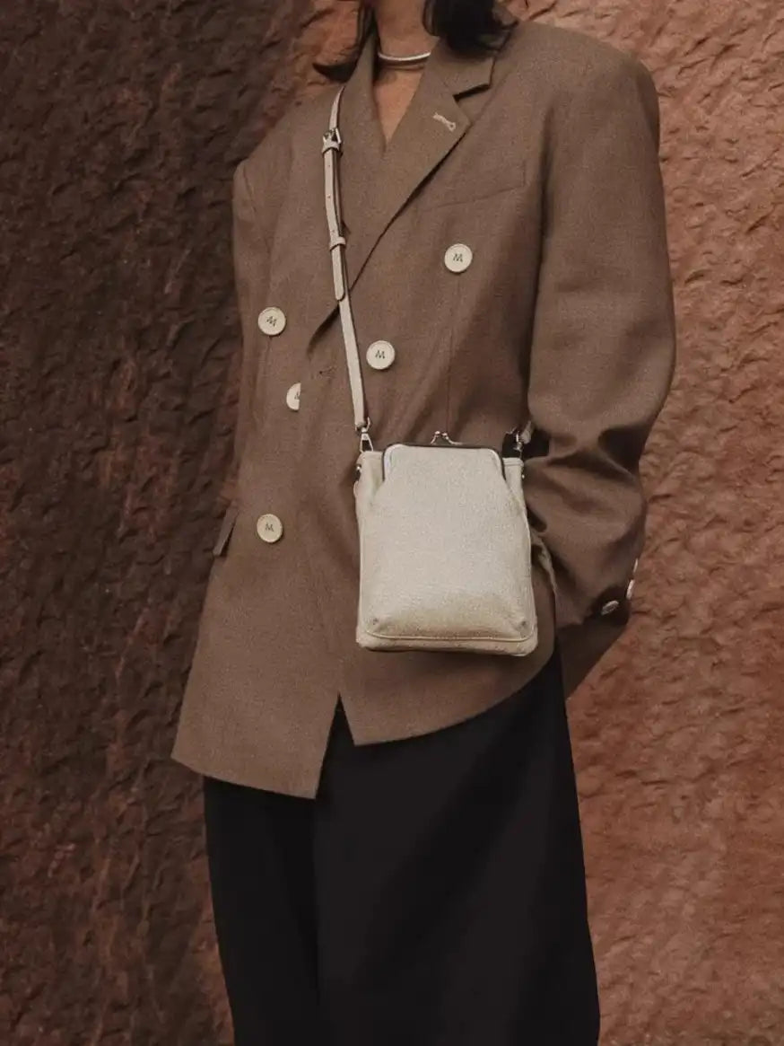 The Neo-Vintage Kiss-Lock Bag · Pearl White Snake